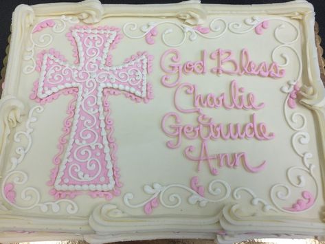 Religious Cakes Philadelphia, PA Area — SophistiCakes Baptism Sheet Cake, Baptism Cake Girl, Confirmation Party, Sheet Cake Designs, Religious Cakes, First Communion Cakes, Confirmation Cakes, First Communion Cake, Communion Cakes