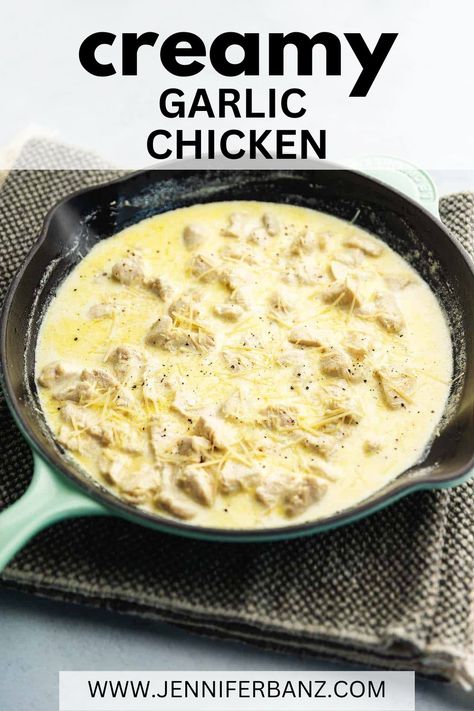 Creamy Chicken Breast Recipes, Cream Chicken Recipes, Creamy Garlic Chicken Recipes, Heavy Cream Recipes, Keto Meat, Cream Sauce For Chicken, Garlic Chicken Recipe, Chicken Sauce Recipes, Chicken Stock Recipe