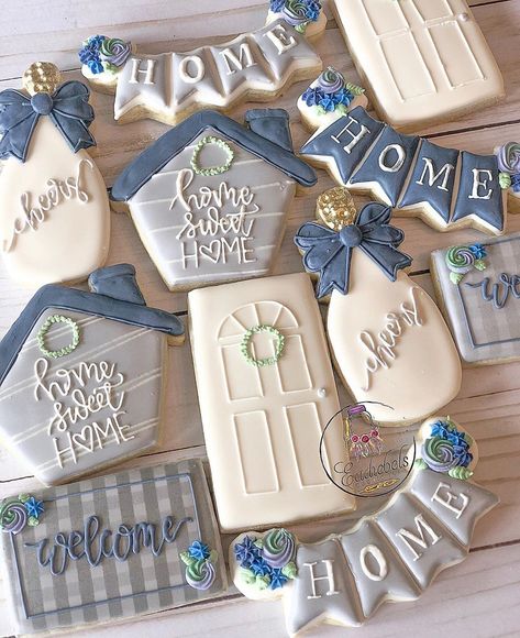 Instagram post by Kristina James • Jul 1, 2019 at 1:59am UTC Real Estate Cookies, Realtor Cookies, New Home Cookies, Housewarming Cookies, Housewarming Cake, Home Cookies, House Cookies, House Warming Party, Sugar Cookie Icing