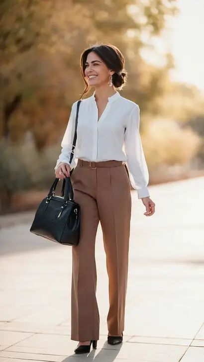 Stylish and Classy: 15 Outfits for the Modern Business Woman** ** - TecArticles Business Professional Outfits Korean, Business Attire Outfits For Women, Trendy Business Attire, Job Outfits, Korean Aesthetics, Chic Office Wear, Classy Business Outfits, Government Job, Curated Outfit