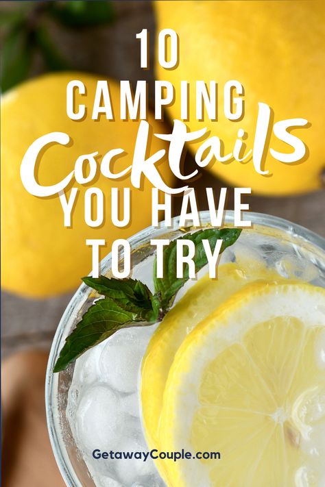 After a long day of outdoor activities or a chill afternoon in a hammock, a nice drink is a perfect way to end the day. RV living doesn't mean your only options are beer and wine. We’re breaking down our top camping cocktails that are delicious and easy to make. 10 Essential Camping Cocktails You Have to Try Camp Drinks Alcohol, Easy Camping Cocktails, Camping Cocktails Make Ahead, Camp Cocktails, Camping Cocktails, Vodka Mixers, Cabin Weekend, Sangria Ingredients, Camping Drinks