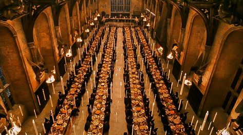 Hogwarts Interior, Story Script, Hogwarts Great Hall, Gryffindor Aesthetic, Hufflepuff Aesthetic, The Great Hall, Buku Harry Potter, Great Hall, Hogwarts Castle