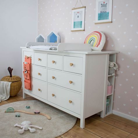 Ikea Hemnes Changing Table, Ikea Hemnes Chest Of Drawers, Ikea Baby Room, Baby Changing Unit, Baby Drawer, Ikea Baby, Ikea Hemnes Dresser, Hemnes Dresser, Malm Dresser