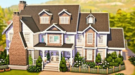 Big Family Home, Home The Sims 4, Sims 4 Speed Build, Sims 4 Family, Sims 4 House Plans, Sims 4 House Building, Suburban House, Sims 4 House Design, Casas The Sims 4