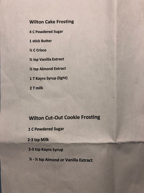 Writing Frosting Recipe, Crisco And Butter Frosting, Buttercream Frosting Recipe With Crisco, Crisco Buttercream Frosting, Frosting With Butter And Crisco, Crisco Frosting Recipe, Almond Icing Recipe, Wilton Buttercream Frosting Recipe, Frosting With Crisco Shortening