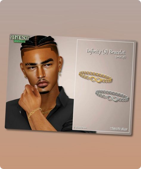 Sims 4 Accessory CC: Infinity  8  Bracelet For MEN Cc Men, Sims4 Accessories, Sims 4 Men Clothing, Sims 4 Cc Download, Model Nails, Tools And Toys, Best Sims, Sims4 Cc, Bracelet For Men