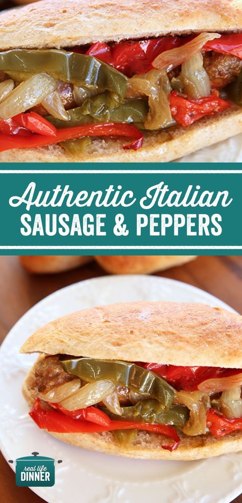 Super Bowl Food Crockpot, Crockpot Italian Sausage, Sandwich Italian, Sausage Sandwich Recipes, Sausage And Peppers Sandwich, Italian Sausage Peppers, Sausage And Peppers Recipe, Superbowl Foods, Super Bowl Essen