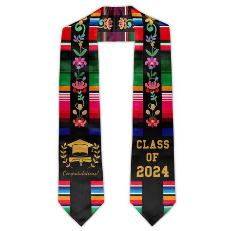 PRICES MAY VARY. GRADUATION STOLE: This Graduation Stole Sash is the perfect accessory to complete any graduation outfit. Made from high-quality satin material, this stole features vibrant colors and durable stitching, ensuring it will last through many graduation ceremonies to come. The stole measures 72 inches long and 6 inches wide, providing ample coverage to display your achievements and school pride. This sash is a must-have for any graduate looking to stand out on their special day. Premi Sash For Graduation, Mexican Graduation Sash, Mexican Graduation, Graduation Sash, Mexican Serapes, Graduation Stole, Branded Scarves, Nursing Graduation, School Pride