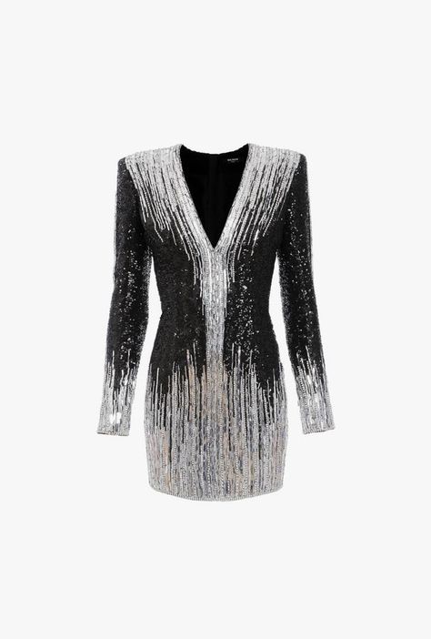 Balmain Outfit, Balmain Tweed Dress, Balmain Pearl Dress, Balmain Embellished Dress, Sequin Coats, Satin Cami Dress, Polyvore Clothes, Balmain Dress, Blessed Wednesday