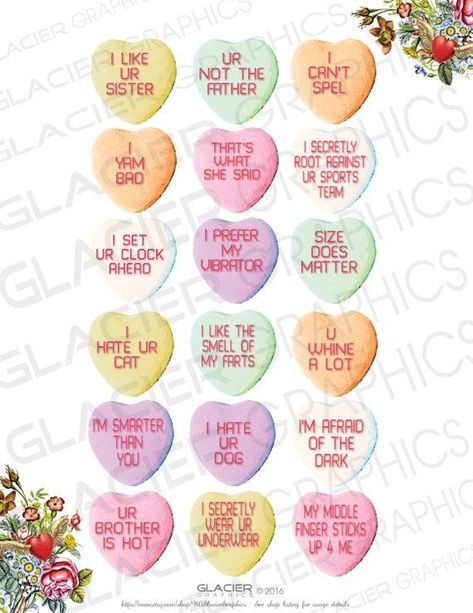 Vday Cookies, Valentines Goodies, Pop Yo, Weird Valentines, Heart Scrapbook, Hate Valentines Day, Heart Rocks, Funny Candy, Wine Bottle Charms