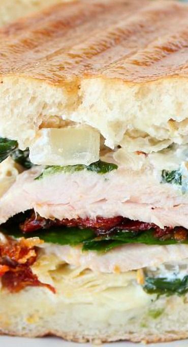 Spinach Artichoke Turkey Panini Turkey Artichoke Panini, Artichoke Panini, Turkey Panini Recipes, Creamy Spinach Artichoke Dip, Turkey Panini, Panini Recipe, Main Recipes, Best Sandwich Recipes, Panini Recipes