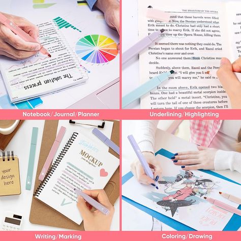 Cute Asthetic Highlighters available ! 🥰 -water based ink -easy to use Cute Highlighters, Pastel Highlighters, Pastel Highlighter, Highlighter Set, Stationary Supplies, Work Anniversary, Highlighter Pen, Colorful Aesthetic, Highlighters Markers