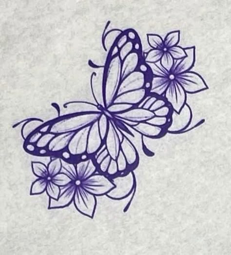 Front Stomach Tattoos For Women, Multiple Butterflies Tattoo, Tattoo Ideas Female Sketch, Rist Tattoo Ideas Female, Hibiscus And Butterfly Tattoo, Baddie Tats On Thigh, Butterfly Tattoo Stencil Design, Butterfly Stencil Tattoo, Big Tattoo Designs