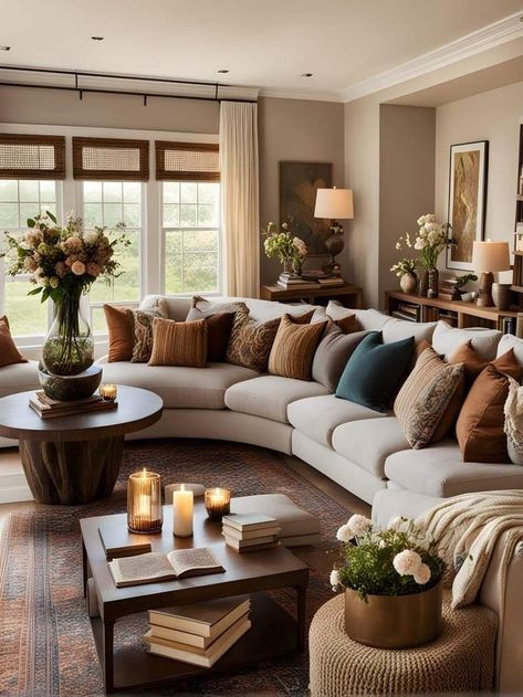 Traditional Sitting Room Ideas, Peaceful House, Living Room Warm, Living Room Decor Inspiration, Living Room Design Inspiration, Transitional Living Rooms, Living Room Decor Cozy, Affordable Home Decor, Living Room Colors