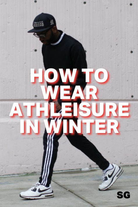 Want to perfect your athleisure street style this Winter? Explore our favourite athleisure joggers and athleisure essentials for men. Click here to find out what to add to your athleisure wardrobe and athleisure Winter outfits you can wear all season long. Stylish Athleisure Outfits Men, Mens Winter Athletic Outfits, Men’s Athleisure Fashion, Active Wear Outfits Men, Joggers Men Outfit Casual Street Styles, Athleisure Men Outfit, Men’s Gym Wear Outfits, Winter Gym Outfit Men, Men Athleisure Outfits