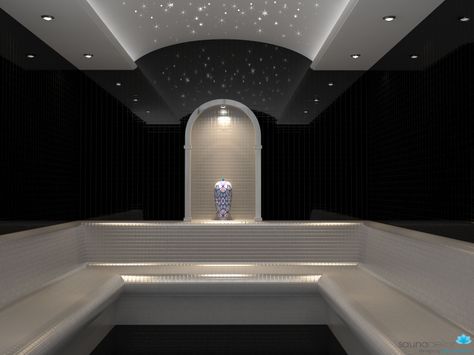 Steam Sona Room, Spa Massage Room Design, Sauna Interior, Spa Massage Room, Massage Room Design, Hammam Spa, Home Spa Room, Pool House Ideas, Spa Room Decor