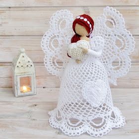 Aprende a tejer los ángeles más hermosos a crochet / DIY | Crochet y Dos agujas - Patrones de tejido Háčkovaný Anjel, Crochet Angel Pattern, Crochet Angels, Crochet Angel, Crochet Xmas, Vintage Crochet Patterns, Beautiful Angels, Handmade Angels, Crochet Christmas Decorations