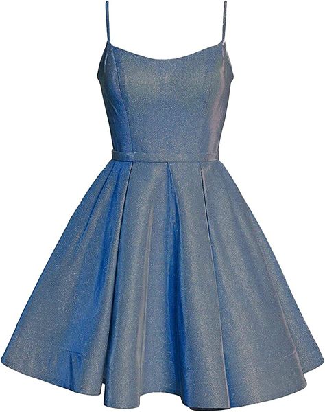 Satin Dress Short, Cocktail Party Gowns, Glitter Dress Short, Hoco Dresses Blue, School Dance Dresses, Blue Dress Short, Satin Homecoming Dress, Blue Homecoming Dresses, Beautiful Dresses Short