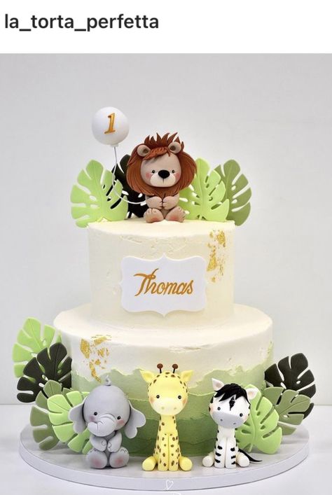 Wild One Birthday Cake, One Birthday Cake, Jungle Safari Cake, Jungle Birthday Cakes, Γενέθλια Mickey Mouse, Safari Baby Shower Cake, Jungle Cakes, Jungle Theme Cakes, Cake Easter