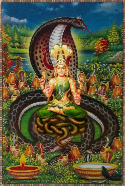 🐍 Maa Manasa Devi 🐍 Maa Manasa, Manasa Devi, Stone Sculpture Art, Maa Kali Images, Snake Goddess, Aadi Shakti, Saraswati Goddess, Spiritual Images, Devian Art