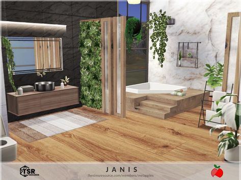 Anime House, Sims 4 Bedroom, Sims 4 House Building, Toddler Bedroom, Sims 4 House Design, Casas The Sims 4, Sims House Plans, Wood Tones, Toddler Bedrooms