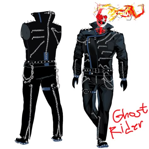 Ghost Rider Redesign, Midnight Suns, Marvel Design, Midnight Son, Rider Art, Fan Poster, Marvel Drawings, Spooky Tattoos, Batman Art