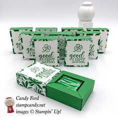 Stampin Up St Patricks Day Treat Holders, Andes Mint Treat Boxes, St Patrick’s Day Treat Boxes, Candy Tags, St Patrick Day Treats, St Patricks Day Cards, St Patricks Crafts, Andes Mint, Wedding Favors And Gifts