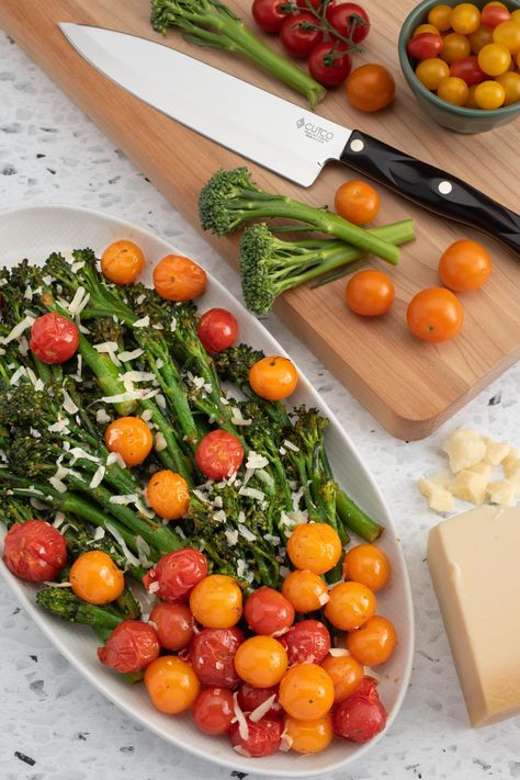 Broccolini Recipes Roasted, Tomatoes And Broccoli, Charred Broccolini Recipe, Best Way To Cook Broccolini, Roasted Broccoli And Cherry Tomatoes, Roasted Rutabaga, Roasted Broccolini, Cherry Tomato Recipes, Roasted Beet Salad