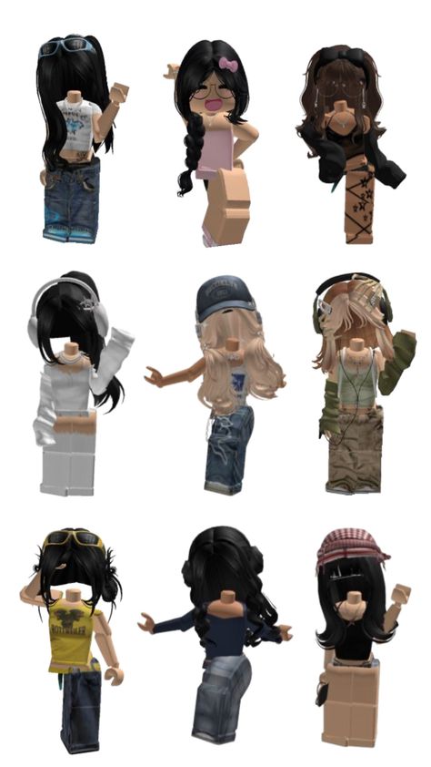 Y2k Baddie Outfits, Latina Baddie Outfit, Cute Baddie Outfits, Latina Outfit, Roblox Skin, Emo Roblox Avatar, Latina Outfits, Black Hair Roblox, Roblox 3