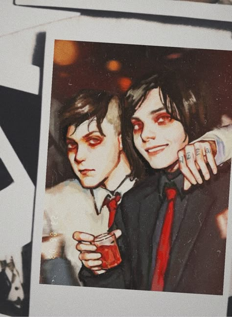 Mcr Fanart, Vampire Party, Gerard And Frank, Emo Art, I Love Mcr, Black Parade, Romance Art, Emo Music, Gerard Way