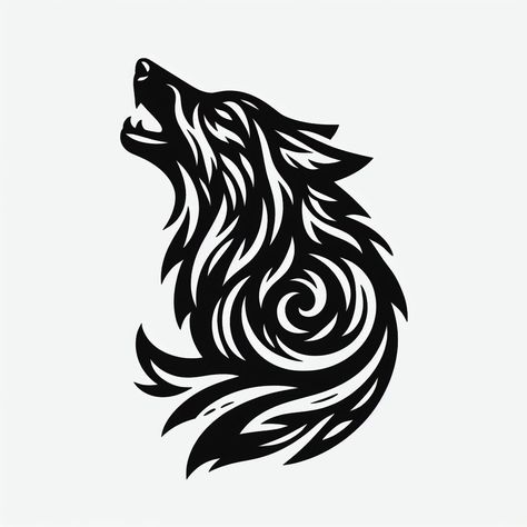 Wolf Design Logo, Cool Animal Tattoos, Wolf Symbol, Wolf Embroidery, Animal Tattoo Ideas, Wolf Images, Native American Paintings, Mens Shoulder Tattoo, Celtic Tattoos