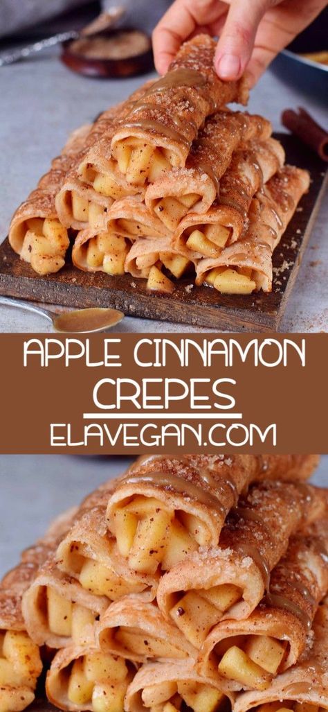 Cinnamon Crepes, Gluten Free Crepes, Patisserie Sans Gluten, Vanilla Sauce, Desserts Vegan, Vegan Gluten Free Recipes, Gluten Free Sweets, Gluten Free Dairy Free Recipes, Gluten Free Recipes Easy