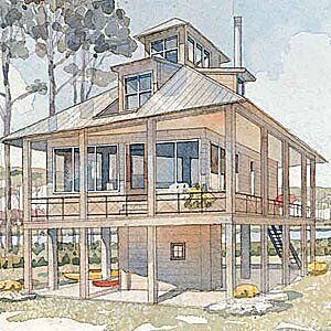 Top 25 Coastal House Plans | Southern Living House Plans Southern Living, House Plans Southern, Stilt Home, Beach House Flooring, Southern Living House, Southern Living House Plans, Coastal House Plans, House On Stilts, Beach House Plans