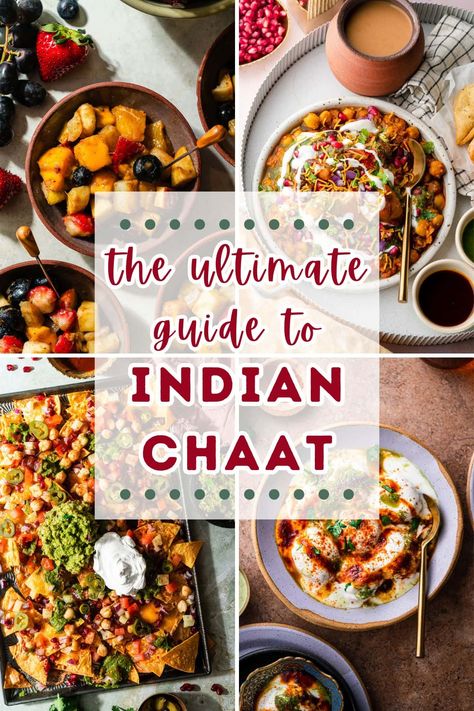 This is your ultimate guide to all things Indian Chaat! This guide describes what Chaat really is, a foolproof formula to making chaat with just about anything, and recipes to try. Chaat Recipe Street Food, Chaat Platter, Chaat Party, Chaat Indian, Chat Recipes, Indian Appetizer Recipes, Hosting Recipes, Indian Chaat, Mary's Garden