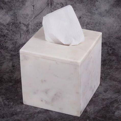 Creative Home Off-White Marble Tissue Box Holder, Tissue Box Cover Boutique - White - N/A - On Sale - Bed Bath & Beyond - 30531805 Marble Bath, Bedroom False Ceiling Design, Life Tools, Slate Stone, Tissue Box Holder, Organic Style, False Ceiling Design, Tissue Box Cover, False Ceiling