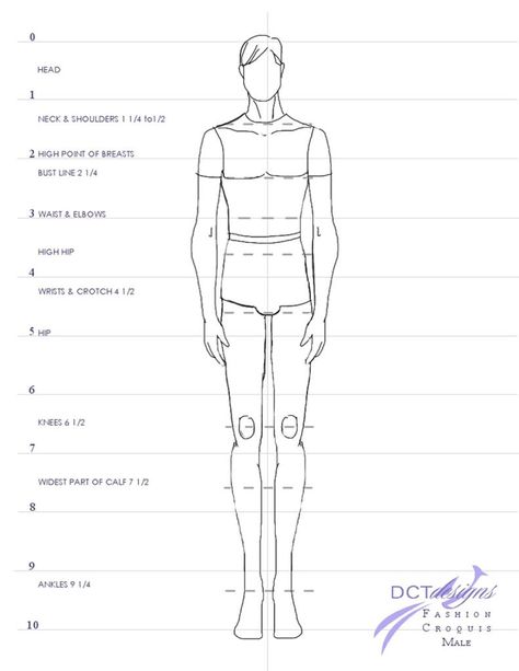 The human figure is based on guidelines defined by mathematical formulae establishing the ideal human proportions. The classical canon is derived from the Greco-Roman ideal. In Leonardo da Vinci&#8… Male Croquis, Men's Fashion Illustration, Croquis Drawing, Fashion Illustration Template, Fashion Model Drawing, Croquis Fashion, Fashion Illustration Poses, Fashion Figure Drawing, Fashion Design Template