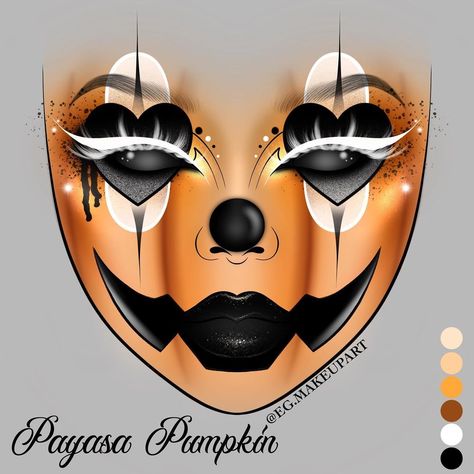 ✨Editing.Go Makeup Art ✨ (@eg.makeupart) • Instagram photos and videos Pumpkin Clown, Pumpkin Makeup, Makeup Drawing, Makeup Easy, Face Chart, Halloween Makeup Easy, Crazy Makeup, Spring Makeup, Clown Makeup