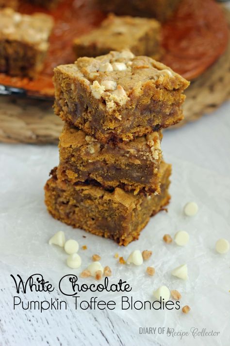 Pumpkin Toffee, Cinnamon Cheesecake, Chocolate Peanut Butter Cheesecake, Chocolate Chip Bars, Cafe Delites, White Chocolate Chip, Blondies Recipe, Pumpkin Bars, Cheesecake Cake