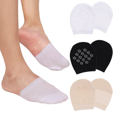 PRICES MAY VARY. Mesh Imported Hand Wash Only [PERFECT FOR MULES] - Our toe socks are designed to match your mules, slippers, loafers, sneakers, boat shoes, high heels, etc [BREATHABLE DESIGN] - Ventilated mesh upper allows for faster cooling and moisture release, and friendly cotton fabric is odor-proof which helps feet stay cool and dry [Non slip & Comfortable] - With non-slip silicone on the half socks bottom, seamless top deliver superior comfort and hold your foot tightly but not squeeze. S Shoes Without Socks, Half Socks, Seamless Top, Shoes High Heels, Toe Socks, Shoes High, Liner Socks, Mesh Fabric, Boat Shoes