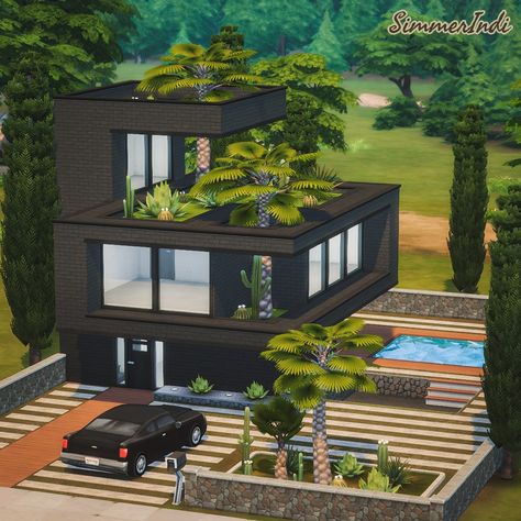 Modern Starter Home, Sims 4 Base Game House Shell, Sims Build Base Game, Sims 4 Base Game Sims No Cc, Sims 4 Starter Home Base Game, Sims 4 Base Game House, Base Game House Sims 4 Gallery, Sims 4 Base Game House Download, Home The Sims 4