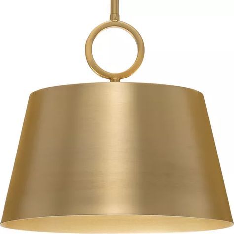 Parkhurst Collection One-Light New Traditional Brushed Bronze Metal Pendant Light | P500367-109 | Progress Lighting Transitional Interiors, Metal Canopy, Transitional Pendant Lighting, Metal Pendant Light, Progress Lighting, New Traditional, Brushed Bronze, Traditional Modern, Ring Light