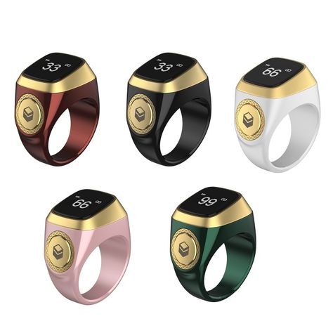 Prayer Time, Smart Ring, Muslim Prayer, Prayer Times, Tech Gadgets, Alarm Clock, Pink And Green, Rings For Men, Fashion Accessories