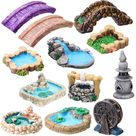 Fairy Garden Kit, Fairy Garden Crafts, Jardim Diy, Kraf Diy, Diy Outdoor Decor, Garden Crafts Diy, Fairy Garden Accessories, Garden Kits, Outdoor Statues