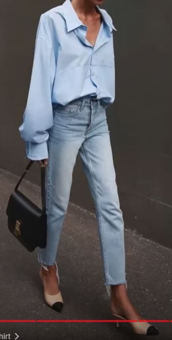 Casual Dress Attire, Casual Look For Women, Straight Leg Jeans Outfits, Jeans Trend, Looks Jeans, Blue Jean Outfits, Light Blue Shirt, Jeans Outfit Casual, Shirt Outfits