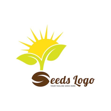 Plant seeds logo concept template vector... | Premium Vector #Freepik #vector #seed-logo #oak-logo #leaf-logo #plant-logo Oak Logo, Logo Plant, Seed Logo, Plant Logo, Plant Seeds, Leaf Logo, Logo Concept, Sunflower Seeds, Planting Seeds