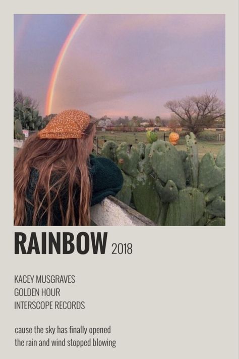 Kacey Musgraves, Over The Rainbow, Room Posters, Music Poster, Rainbow, Songs