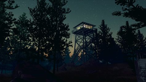 Video Game Firewatch Wallpaper Firewatch Tower, Firewatch Game, Fire Watch, Fire Lookout, 1366x768 Wallpaper Hd, Oxenfree, The Long Dark, Games Night, Night School