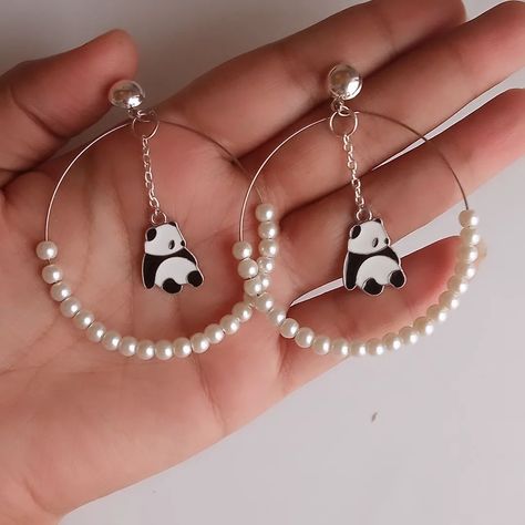 Panda earrings 🐼 Tag a panda lover Gift your panda these earrings 😁 Dm to get your customised jewellery @jainserenejewels Shop link in bio . . (Earrings, panda earrings, small business, shop small, online business, instafashion, pinterest inspired jewllery) . . #smallbusiness #smallbusinessowner #handmadejewelry #jewelleryinindia #jewellerymakingonline #jewellerydesign #uniquejewelry #artisanjewelry #minimaljewels #minimalstyle #explorepage✨ #exploreeverything #minisstore #handcrafted #ha... Panda Earrings, Customised Jewellery, Small Business Shop, Earrings Small, Minimal Fashion, Small Shop, Artisan Jewelry, Gift For Lover, Insta Fashion