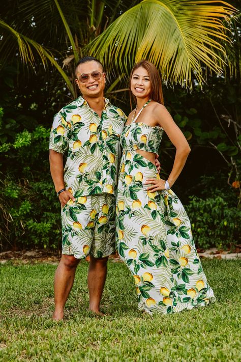 Hawaiian Themed Outfits, Matching Hawaiian Outfits, Code Dress, Hawaiian Outfits, Hawaii Outfits, Christmas Party Outfit, Family Matching Outfits, Hawaiian Outfit, Hawaiian Dress