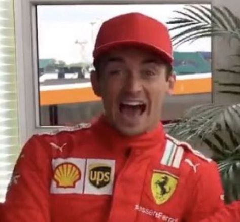 Charles Leclerc, Ferrari, Funny, Red